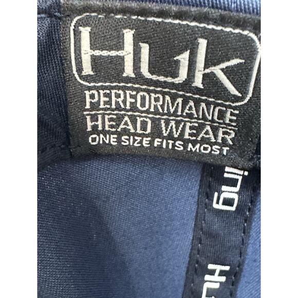 Huk Fish Performance Snapback Corded Trucker Hat Blue One Size Fishing Casual - Picture 8 of 9